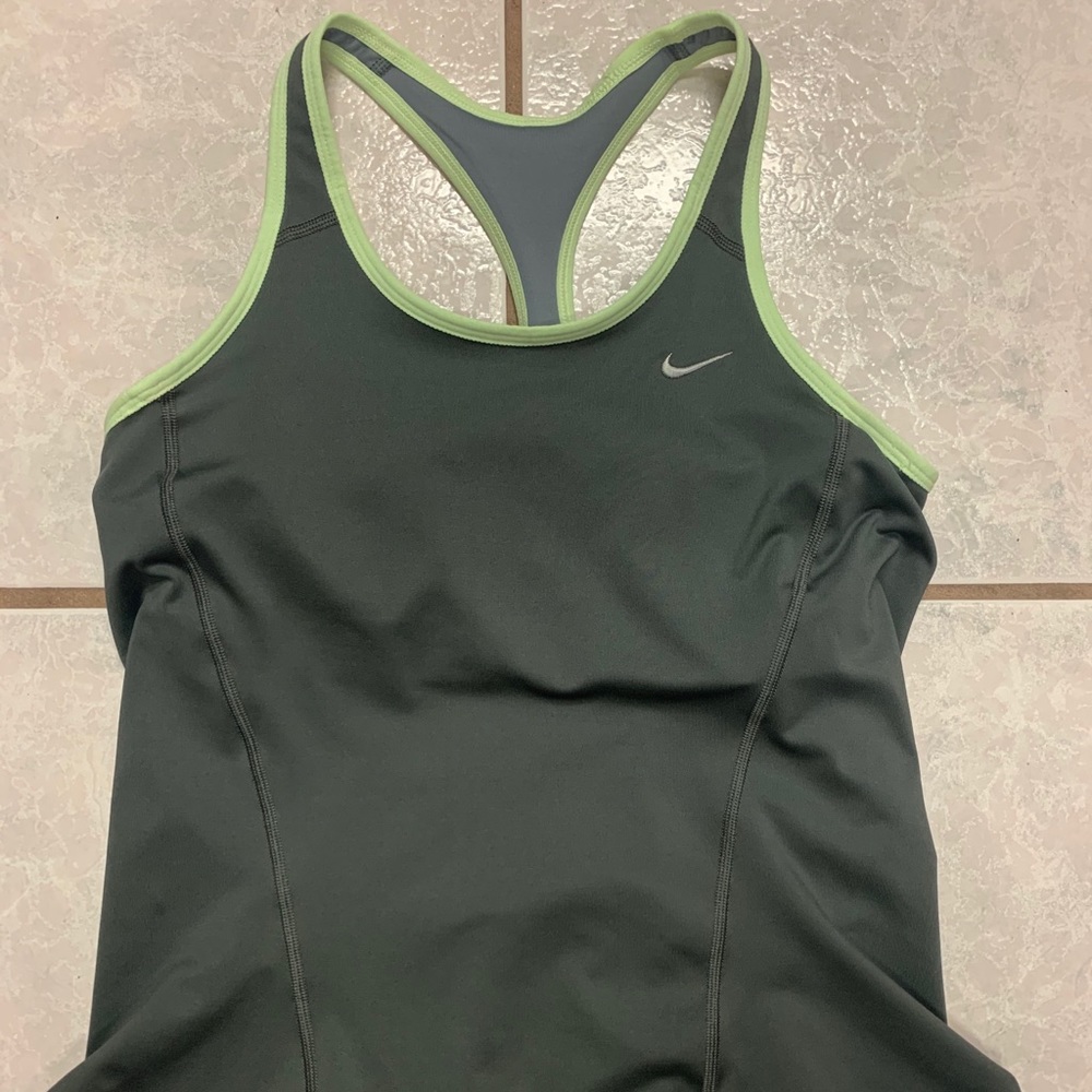 Like New - Nike Bra Tank Top - Gray and Green - M